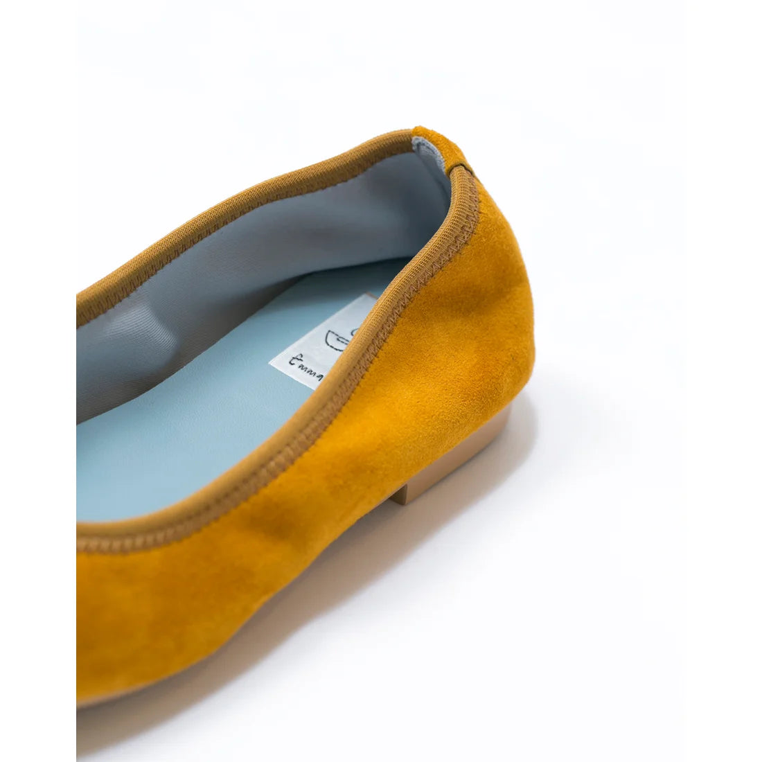 日本製【珍珠色調防水】Emma Francis圓頭平底芭蕾舞鞋(02b-L 132)(Mustard leather suede)（マスタード レザースエード）