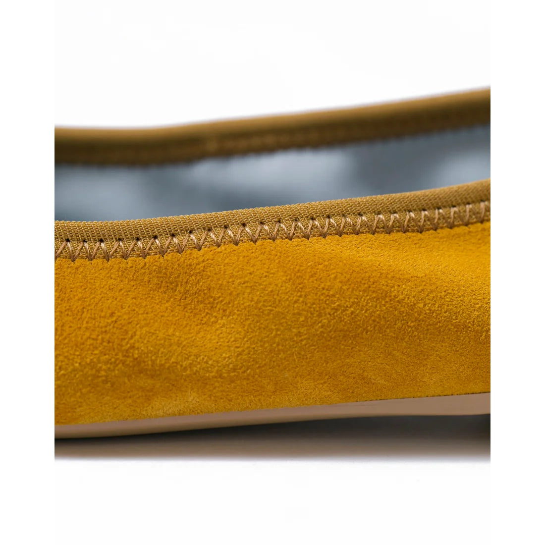 日本製【珍珠色調防水】Emma Francis圓頭平底芭蕾舞鞋(02b-L 132)(Mustard leather suede)（マスタード レザースエード）