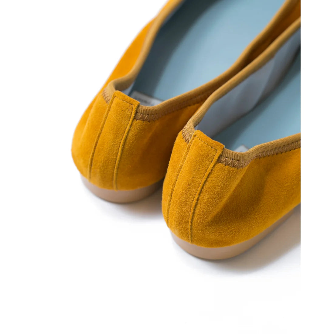 日本製【珍珠色調防水】Emma Francis圓頭平底芭蕾舞鞋(02b-L 132)(Mustard leather suede)（マスタード レザースエード）