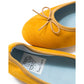 日本製【珍珠色調防水】Emma Francis圓頭平底芭蕾舞鞋(02b-L 132)(Mustard leather suede)（マスタード レザースエード）