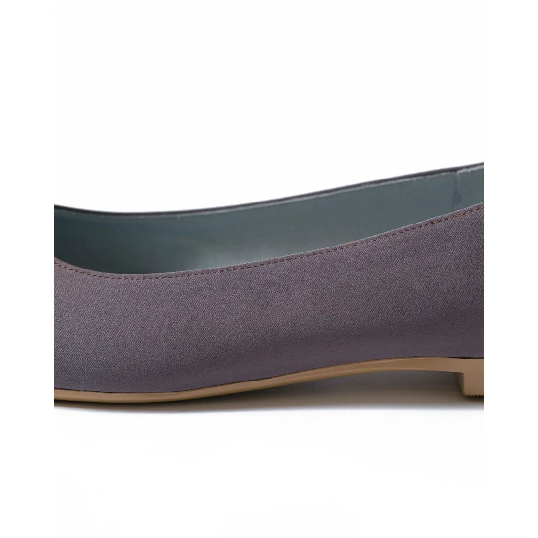 日本製 Emma Francis 平底珠寶搭扣高跟鞋(01t-ST 155)(Charcoal gray satin)（チャコールグレー サテン）