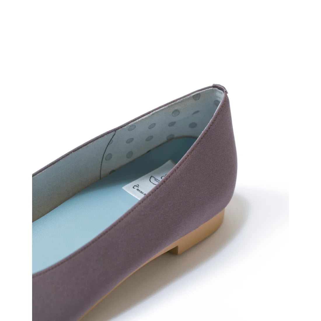 日本製 Emma Francis 平底珠寶搭扣高跟鞋(01t-ST 155)(Charcoal gray satin)（チャコールグレー サテン）