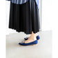 日本製 Emma Francis 平底珠寶搭扣高跟鞋(01t-ST 117)(Navy Satin)(ネイビー サテン）