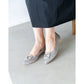 日本製 Emma Francis 平底珠寶搭扣高跟鞋(01t-ST 153)(Gray satin)（グレー サテン）