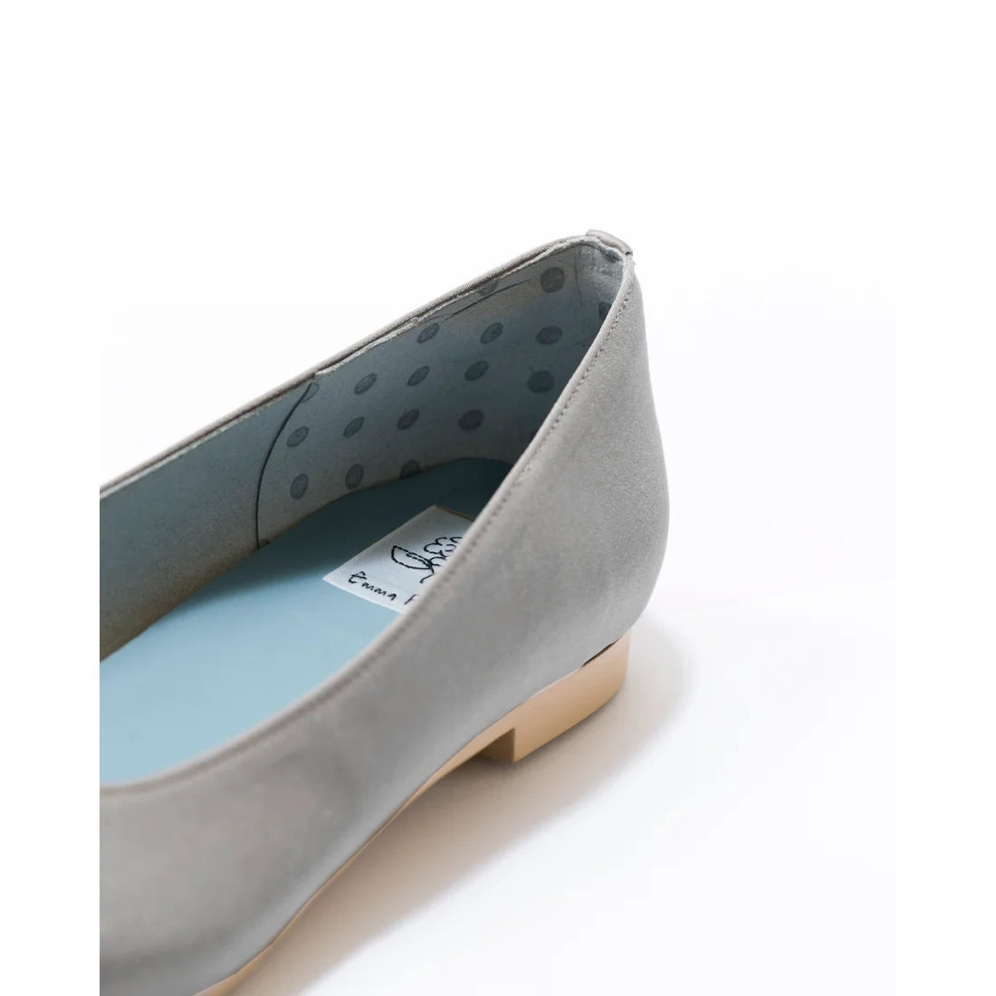 日本製 Emma Francis 平底珠寶搭扣高跟鞋(01t-ST 153)(Gray satin)（グレー サテン）