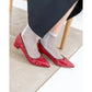 日本製【相容雨天】Emma Francis 尖頭3cm跟芭蕾舞鞋(3002a-E 135)(Red enamel)（レッド エナメル）