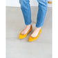 日本製【珍珠色調防水】Emma Francis尖頭平底芭蕾舞鞋(01b-L 132)(Mustard leather suede)（マスタード レザースエード）