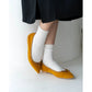 日本製【珍珠色調防水】Emma Francis尖頭平底芭蕾舞鞋(01b-L 132)(Mustard leather suede)（マスタード レザースエード）