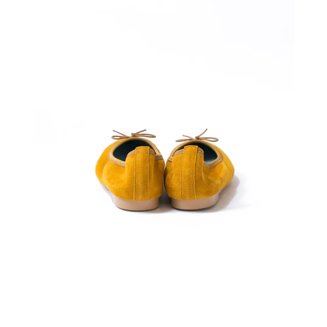 日本製【珍珠色調防水】Emma Francis尖頭平底芭蕾舞鞋(01b-L 132)(Mustard leather suede)（マスタード レザースエード）