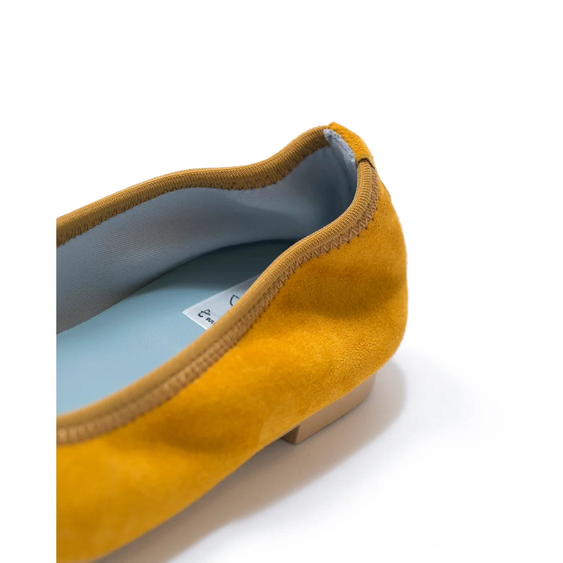 日本製【珍珠色調防水】Emma Francis尖頭平底芭蕾舞鞋(01b-L 132)(Mustard leather suede)（マスタード レザースエード）