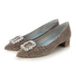 日本製 Emma Francis 尖頭3cm跟漸層珠寶搭扣高跟鞋(3002c-ZO 155)(Charcoal gray ombre)（チャコールグレー オンブリエ）