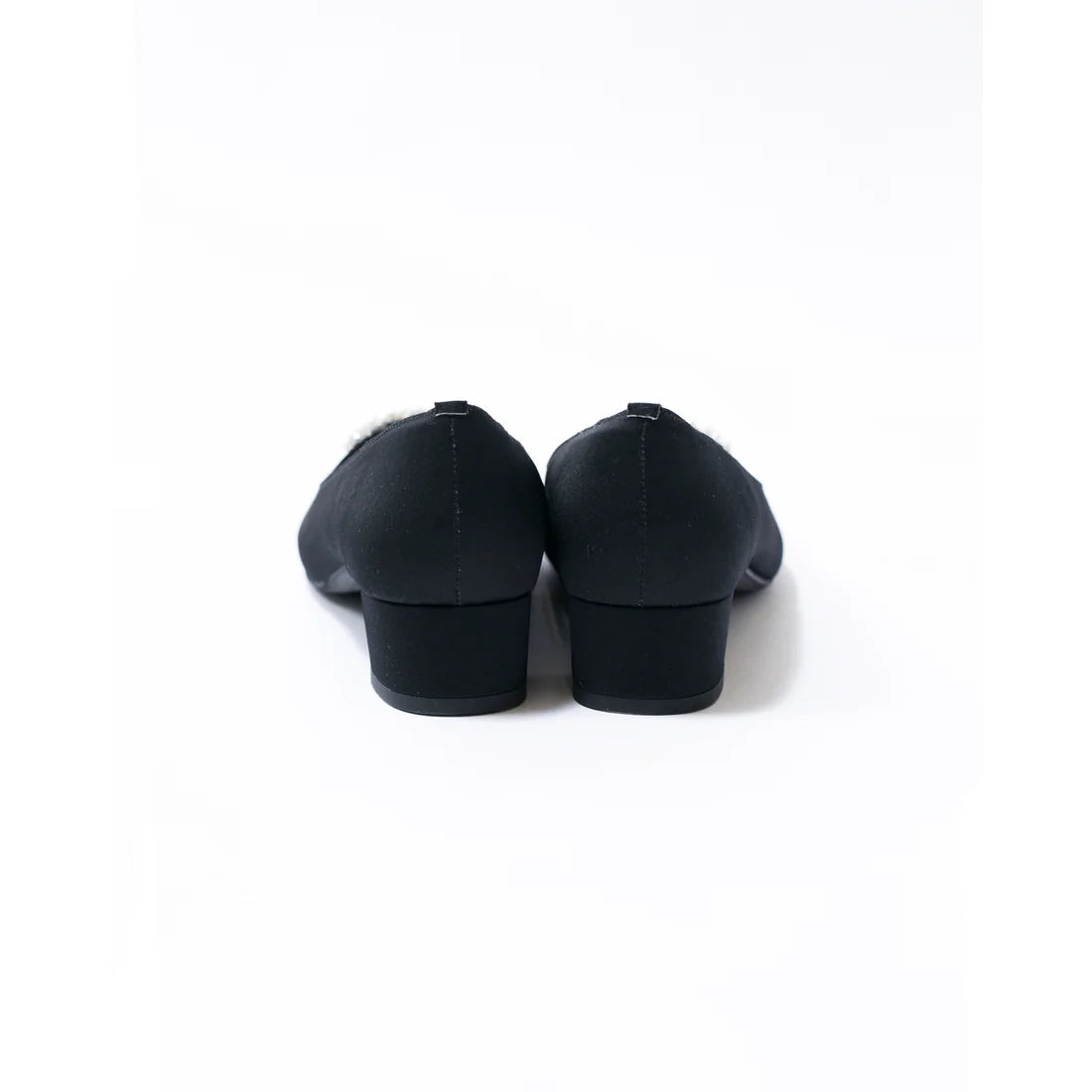 日本製 Emma Francis 尖頭3cm跟珠寶搭扣高跟鞋(3002b-ST 101)(Black satin)（ブラック サテン）