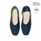 日本製 [蘋果皮][防水]Emma Francis 方頭U型平底鞋(03f-AP 117)(Navy apple leather)（ネイビー アップルレザー）
