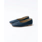 日本製 [蘋果皮][防水]Emma Francis 方頭U型平底鞋(03f-AP 117)(Navy apple leather)（ネイビー アップルレザー）