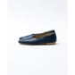 日本製 [蘋果皮][防水]Emma Francis 方頭U型平底鞋(03f-AP 117)(Navy apple leather)（ネイビー アップルレザー）