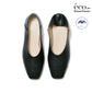 日本製 [蘋果皮][防水]Emma Francis 方頭U型平底鞋(03f-AP 101)(Black apple leather)（ブラック アップルレザー）