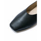 日本製 [蘋果皮][防水]Emma Francis 方頭U型平底鞋(03f-AP 101)(Black apple leather)（ブラック アップルレザー）