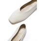 日本製 [蘋果皮][防水]Emma Francis 方頭U型平底鞋(03f-AP 177)(Ivory apple leather)（アイボリー アップルレザー）