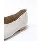 日本製 [蘋果皮][防水]Emma Francis 方頭U型平底鞋(03f-AP 177)(Ivory apple leather)（アイボリー アップルレザー）