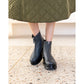 日本製【防水】Emma Francis Volume Sole厚底前拉鍊靴子 (9013a-L 153)(Gray leather)（グレー レザー）
