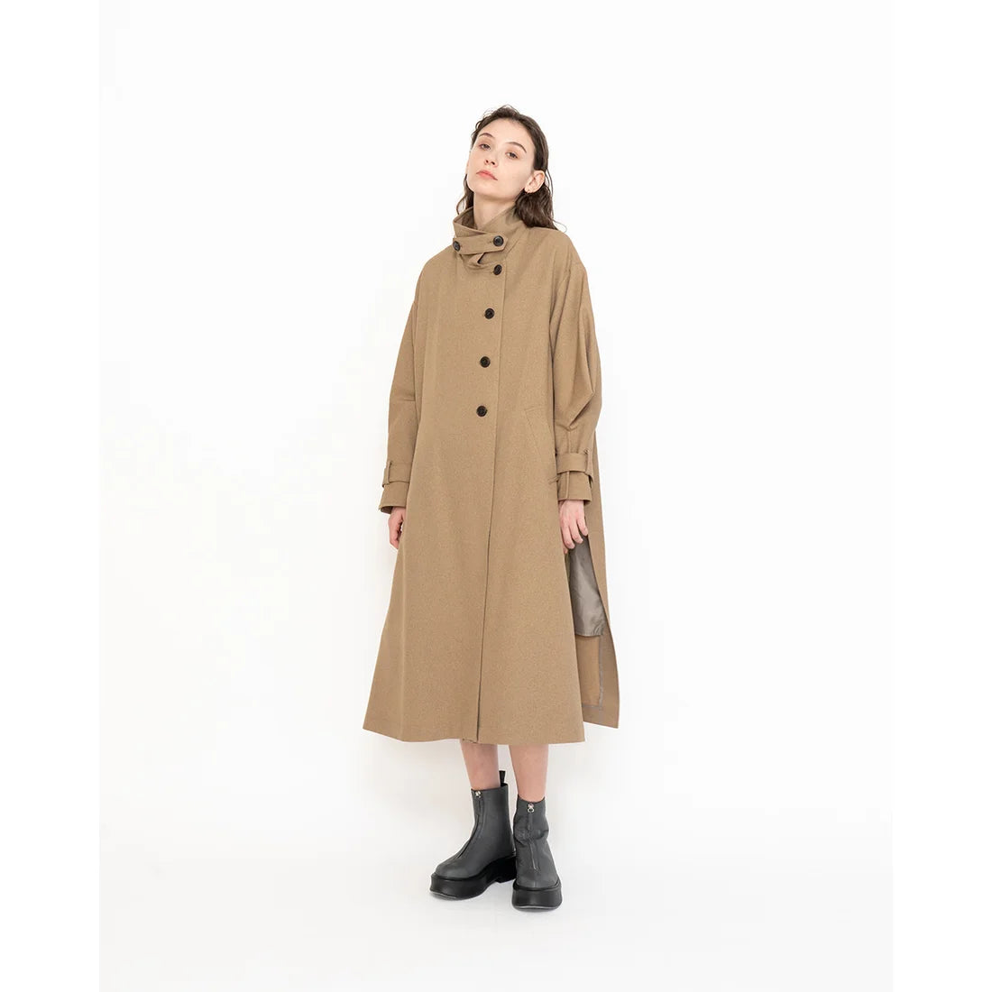 日本製【防水】Emma Francis Volume Sole厚底前拉鍊靴子 (9013a-L 153)(Gray leather)（グレー レザー）