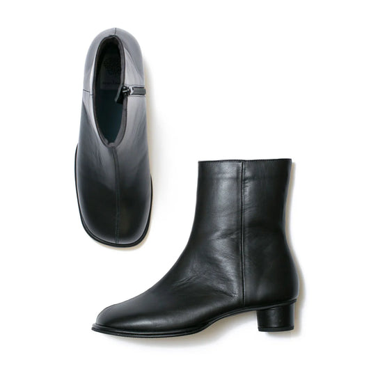 日本製【防水】Emma Francis 素面高跟靴 (9014a-L 101)(Black leather)（ブラック レザー）