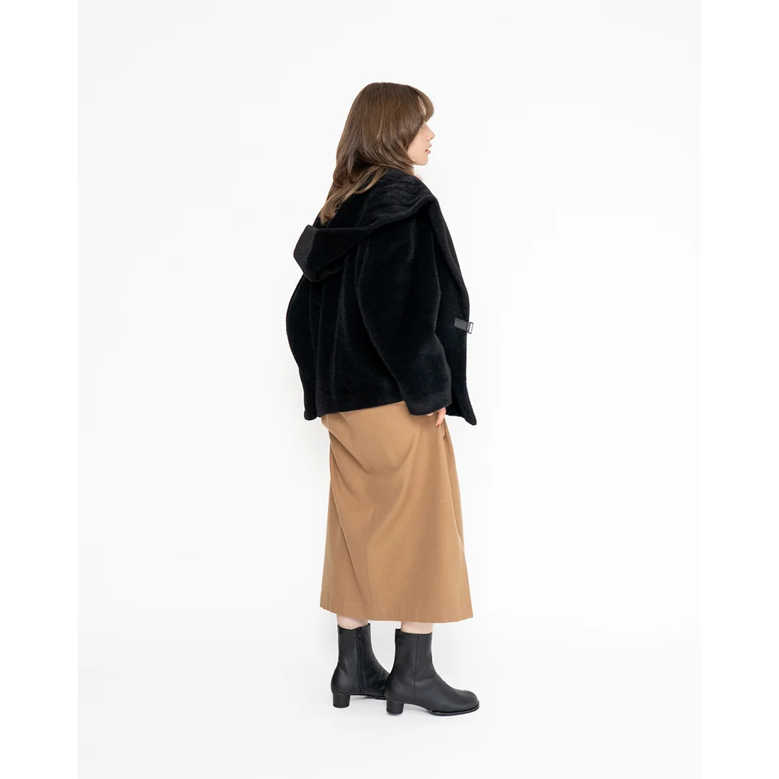 日本製【防水】Emma Francis 素面高跟靴 (9014a-L 101)(Black leather)（ブラック レザー）