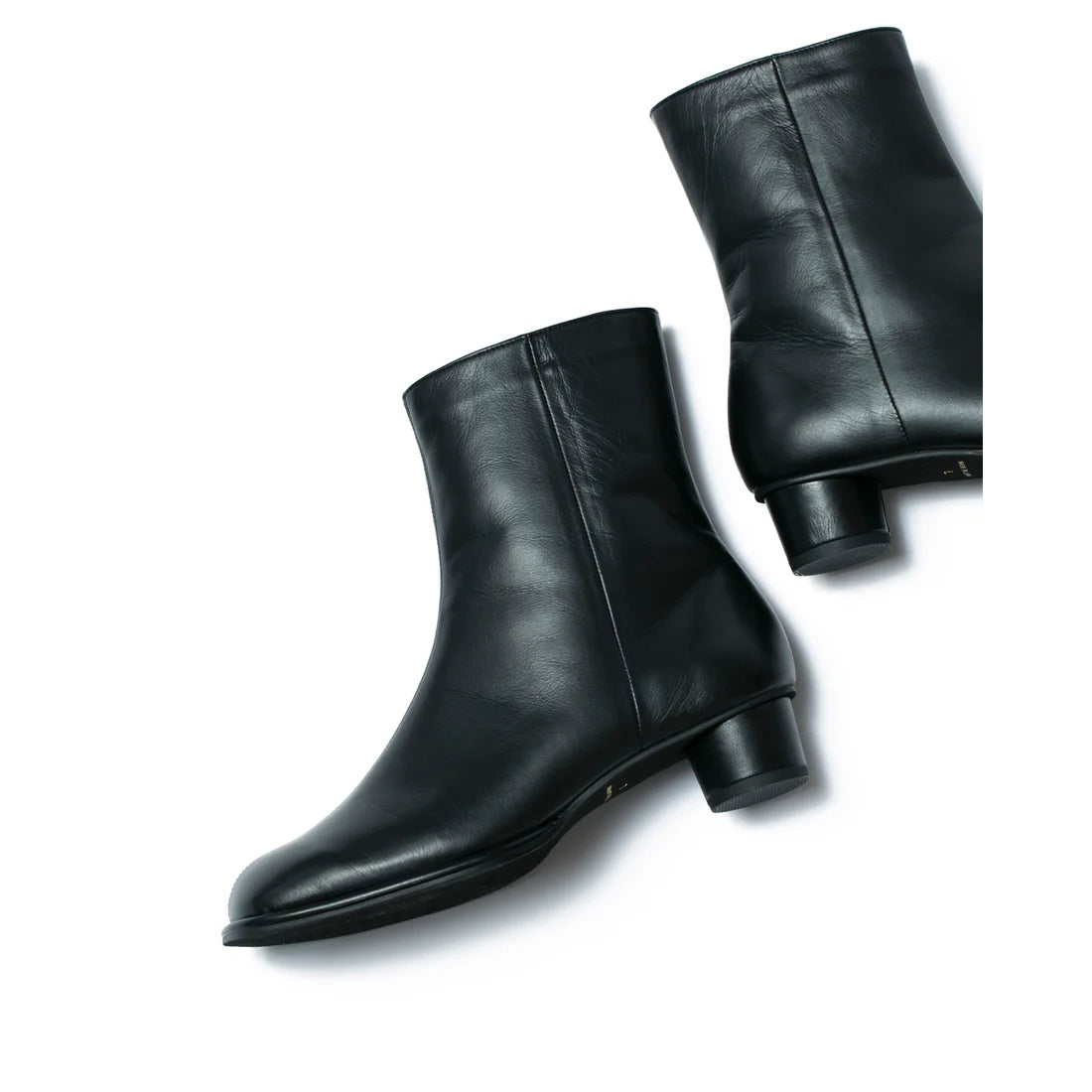 日本製【防水】Emma Francis 素面高跟靴 (9014a-L 101)(Black leather)（ブラック レザー）