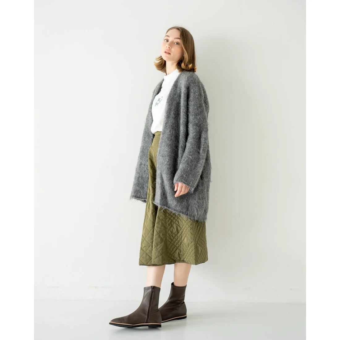 日本製 [蘋果皮][防水]Emma Francis 彈性靴子(9011a-AP 105)(Brown apple leather)（ブラウン アップルレザー）