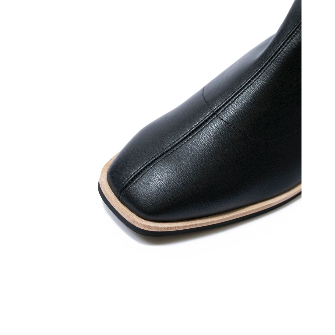 日本製 [蘋果皮][防水]Emma Francis 彈性靴子(9011a-AP 101)(Black apple leather)（ブラック アップルレザー）