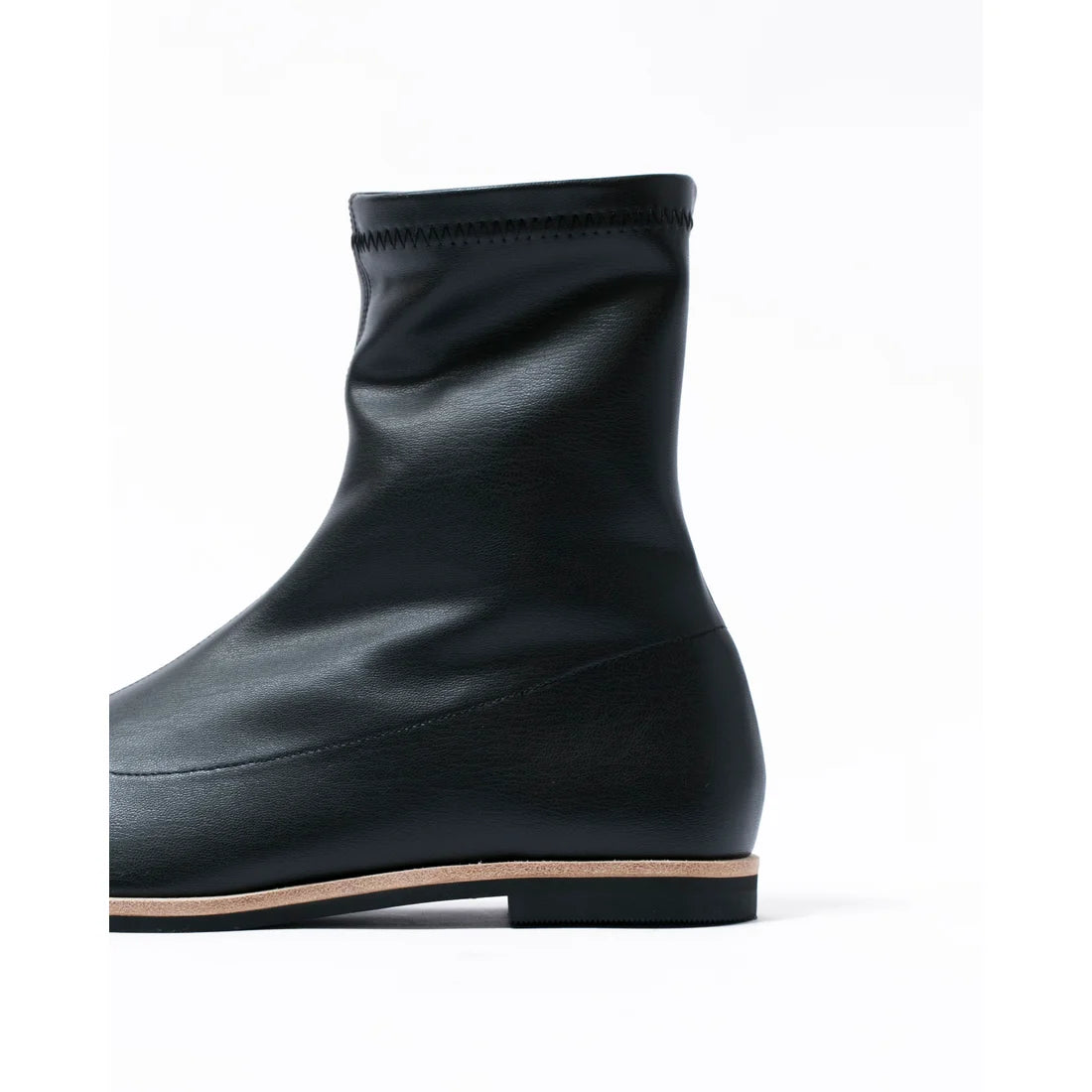 日本製 [蘋果皮][防水]Emma Francis 彈性靴子(9011a-AP 101)(Black apple leather)（ブラック アップルレザー）