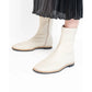 日本製 [蘋果皮][防水]Emma Francis 彈性靴子(9011a-AP 177)(Ivory apple leather)（アイボリー アップルレザー）
