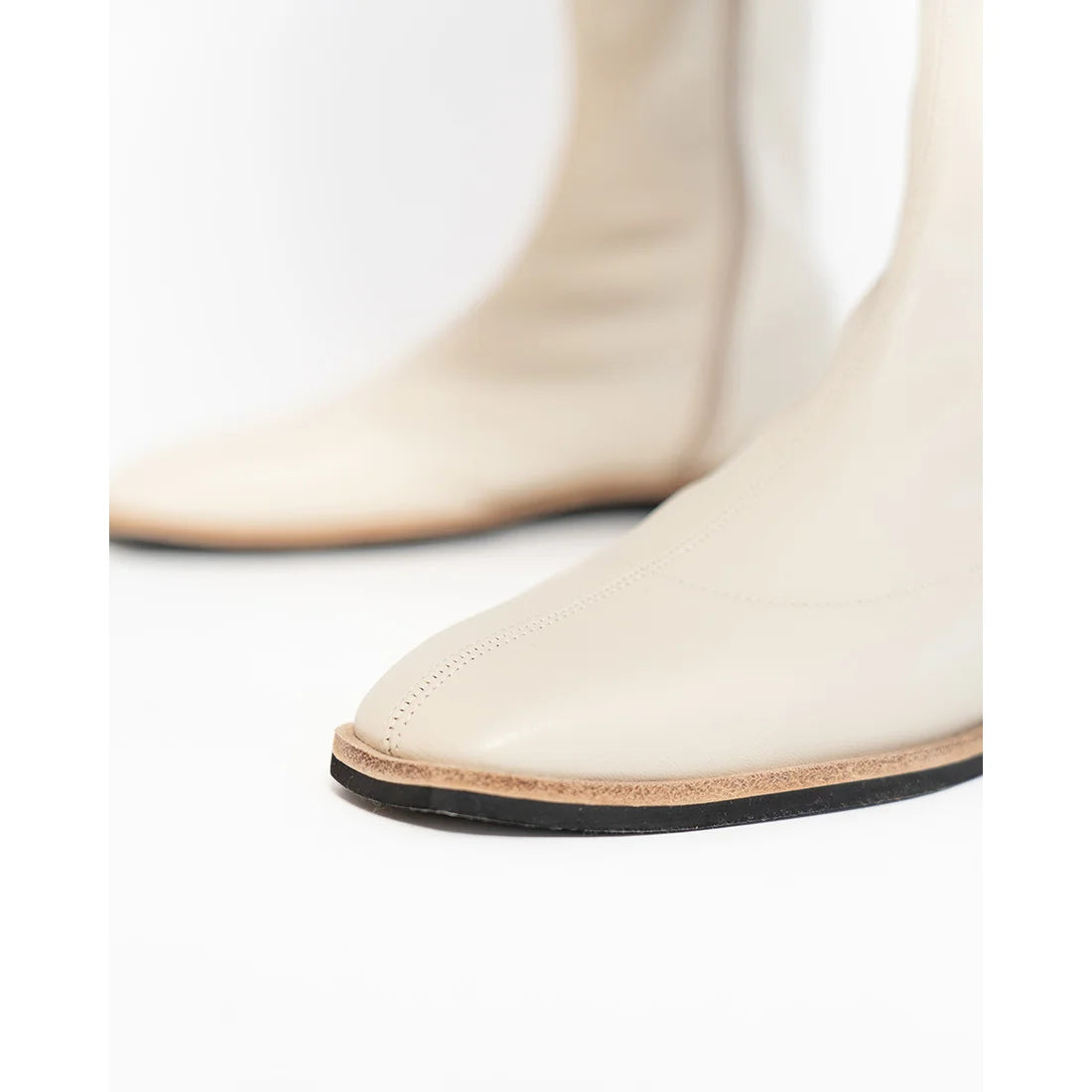 日本製 [蘋果皮][防水]Emma Francis 彈性靴子(9011a-AP 177)(Ivory apple leather)（アイボリー アップルレザー）