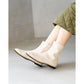 日本製 [蘋果皮][防水]Emma Francis 彈性靴子(9011a-AP 177)(Ivory apple leather)（アイボリー アップルレザー）