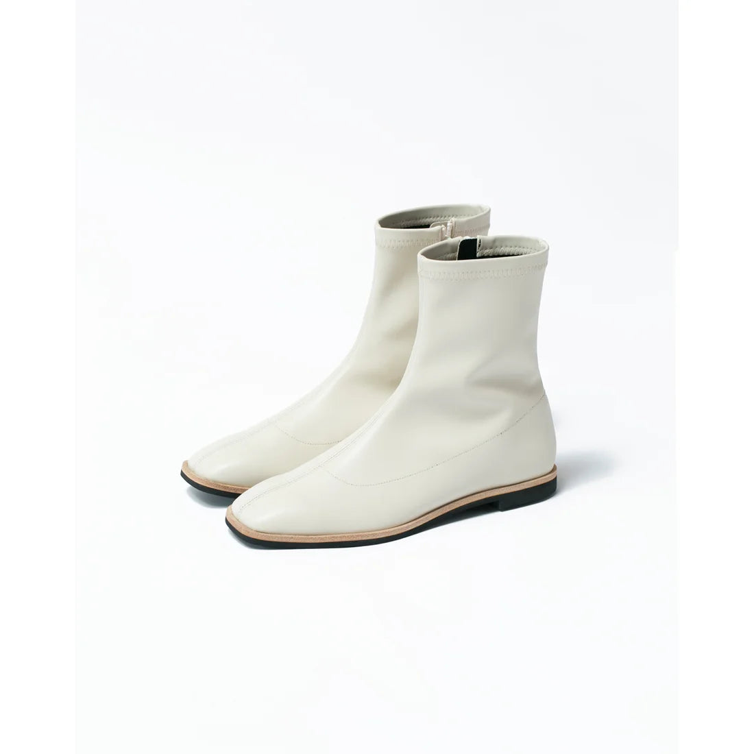 日本製 [蘋果皮][防水]Emma Francis 彈性靴子(9011a-AP 177)(Ivory apple leather)（アイボリー アップルレザー）