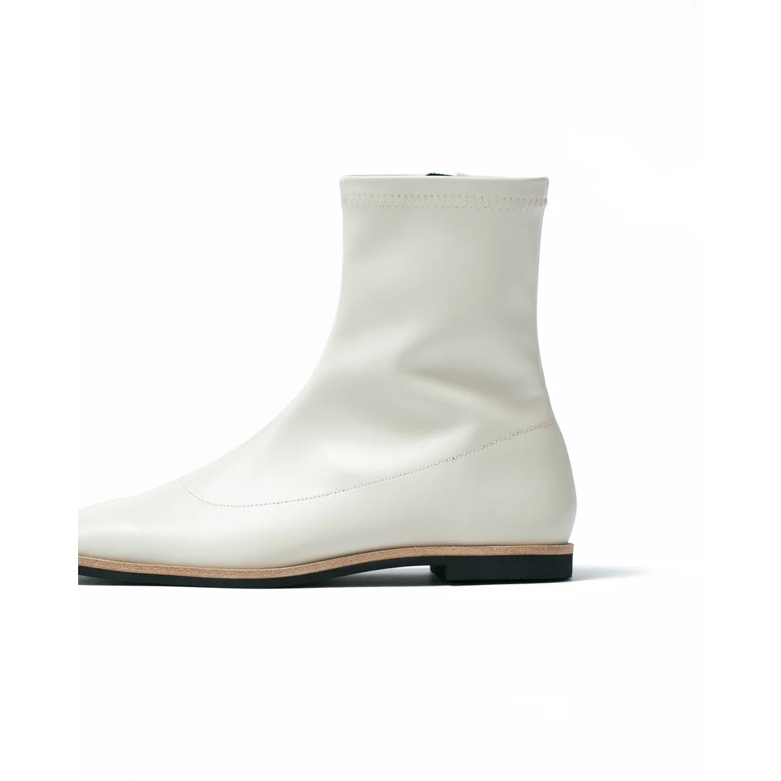日本製 [蘋果皮][防水]Emma Francis 彈性靴子(9011a-AP 177)(Ivory apple leather)（アイボリー アップルレザー）