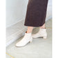 日本製【防水】Emma Francis 4cm素面高跟短靴 (9009a-L 177)(Ivory leather)（アイボリー レザー）的副本