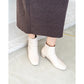 日本製【防水】Emma Francis 4cm素面高跟短靴 (9009a-L 177)(Ivory leather)（アイボリー レザー）的副本