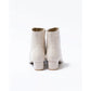 日本製【防水】Emma Francis 4cm素面高跟短靴 (9009a-L 177)(Ivory leather)（アイボリー レザー）的副本