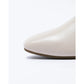 日本製【防水】Emma Francis 4cm素面高跟短靴 (9009a-L 177)(Ivory leather)（アイボリー レザー）的副本