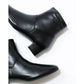 日本製【防水】Emma Francis 4cm素面高跟短靴 (9009a-L 101)(Black leather)（ブラック レザー）