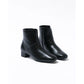 日本製【防水】Emma Francis 4cm素面高跟短靴 (9009a-L 101)(Black leather)（ブラック レザー）