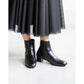 日本製【防水】Emma Francis 4cm素面高跟短靴 (9009a-L 101)(Black leather)（ブラック レザー）