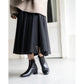 日本製【防水】Emma Francis 4cm素面高跟短靴 (9009a-L 101)(Black leather)（ブラック レザー）