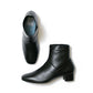 日本製【防水】Emma Francis 4cm素面高跟短靴 (9009a-L 101)(Black leather)（ブラック レザー）