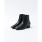 日本製【防水】Emma Francis 4cm素面高跟短靴 (9009a-L 101)(Black leather)（ブラック レザー）