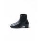 日本製【防水】Emma Francis 4cm素面高跟短靴 (9009a-L 101)(Black leather)（ブラック レザー）