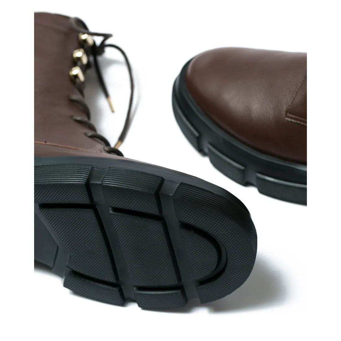 日本製【防水】Emma Francis 防滑鞋底牛皮繫帶靴 (9012a-L 105)(Brown leather)（ブラウン レザー）