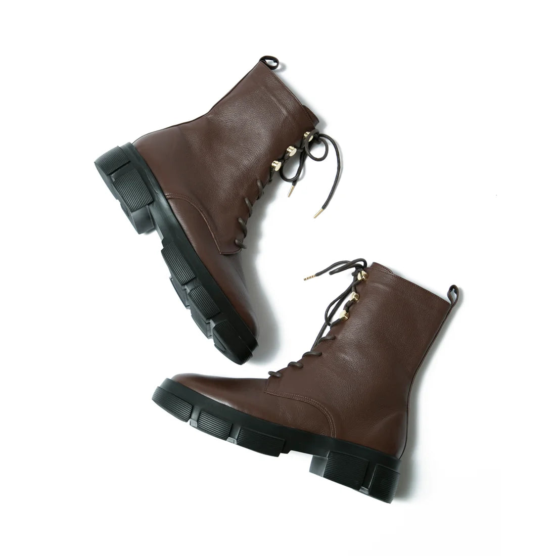 日本製【防水】Emma Francis 防滑鞋底牛皮繫帶靴 (9012a-L 105)(Brown leather)（ブラウン レザー）