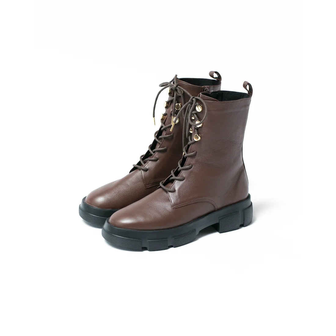 日本製【防水】Emma Francis 防滑鞋底牛皮繫帶靴 (9012a-L 105)(Brown leather)（ブラウン レザー）
